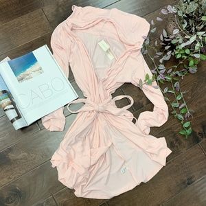 Naked Princess Short Hooded Robe in Peony - M/L